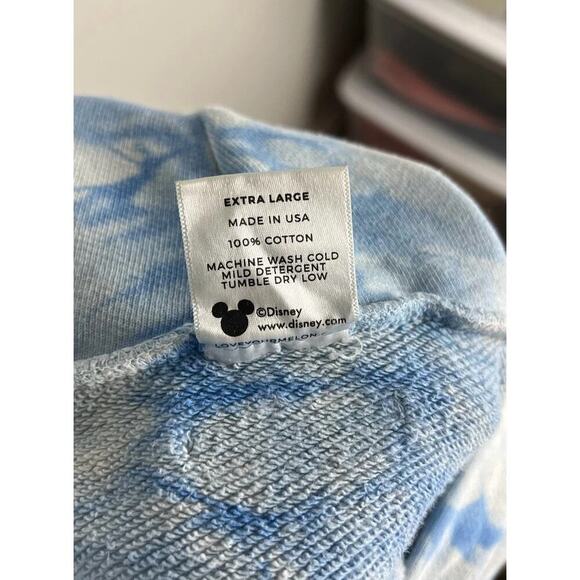 Disney x Love Your Melon Mickey Mouse Tie-Dye Hoodie Blue White XL Unisex Adult - Picture 4 of 8